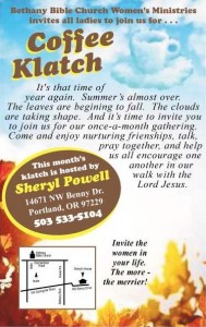 Coffee Klatch September 2014 FB flyer